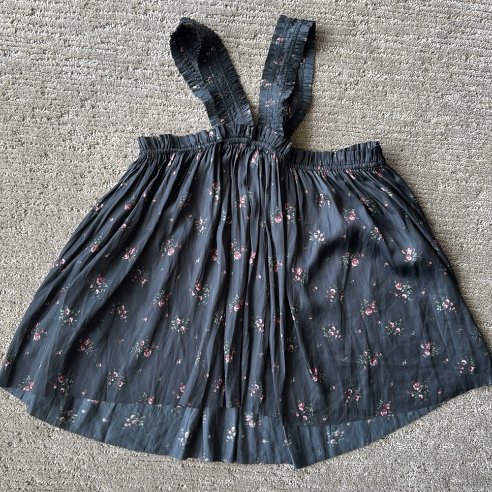 Ulla Johnson Margot Halter Neck Floral Blouse In Noir Size 8 - Picture 9 of 11